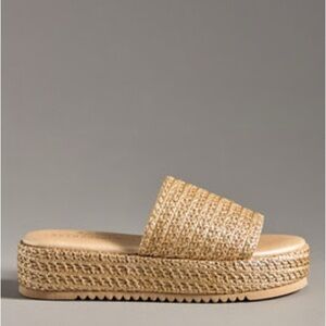Anthropologie MATISSE MONTEGO PLATFORM SLIDES - size 7